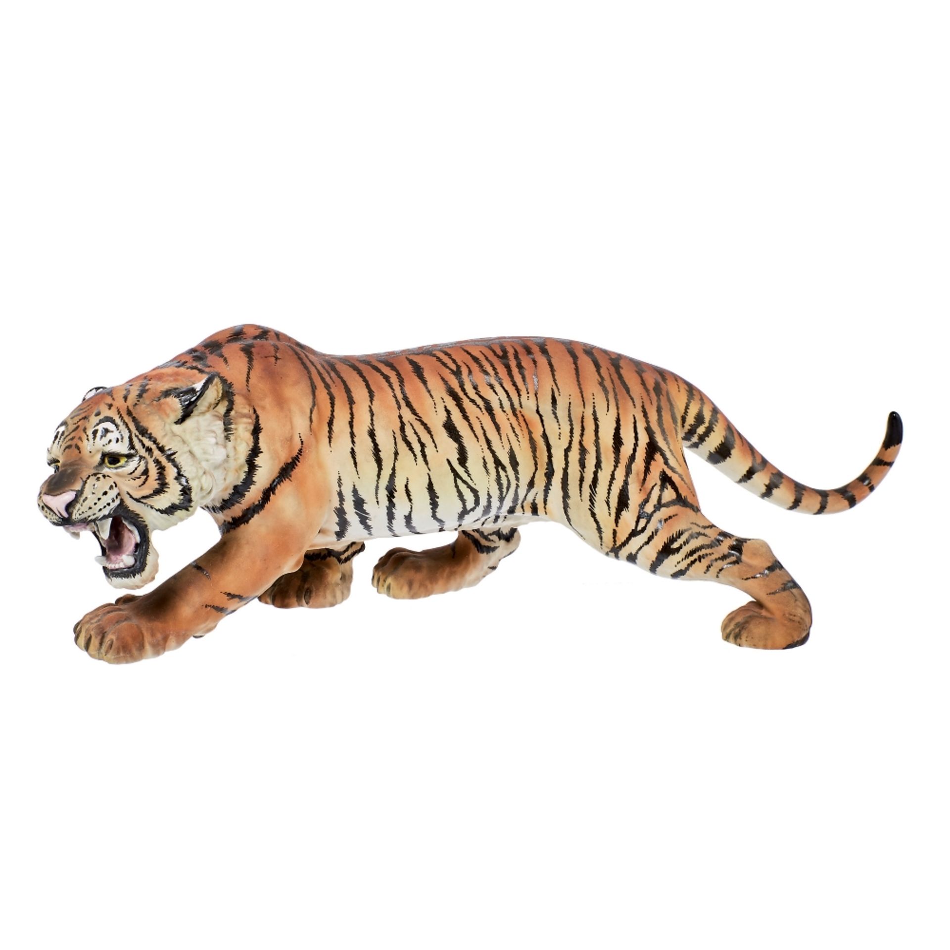Tigre de Bengala en porcelana española, segunda mitad del s.XX.