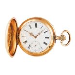 Reloj de bolsillo saboneta Perret & Cia en oro, primera mitad del s.XX.