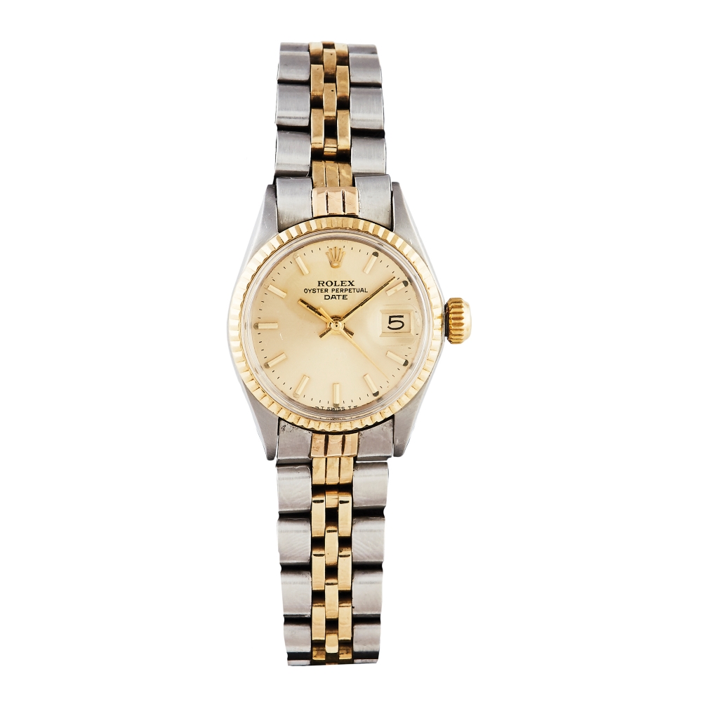 Reloj Rolex Oyster Perpetual Date de pulsera para señora. En acero y ...