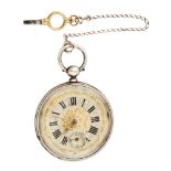 Reloj de bolsillo lepine Haas & Privat en plata, c.1850.