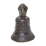 Campana gótica catalana en bronce, s.XV.