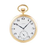 Reloj de bolsillo lepine Longines en oro, primera mitad del s.XX.