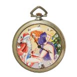Reloj de bolsillo lepine en metal, c.1950. Mecanismo remontoire.
