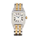 Reloj Cartier "Santos Demoiselle" unisex en acero y oro. Mecanismo de quartz.