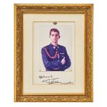 Fotografía del Príncipe de Asturias, Rey de España, firmada y dedicada, segunda mitad del s.XX.