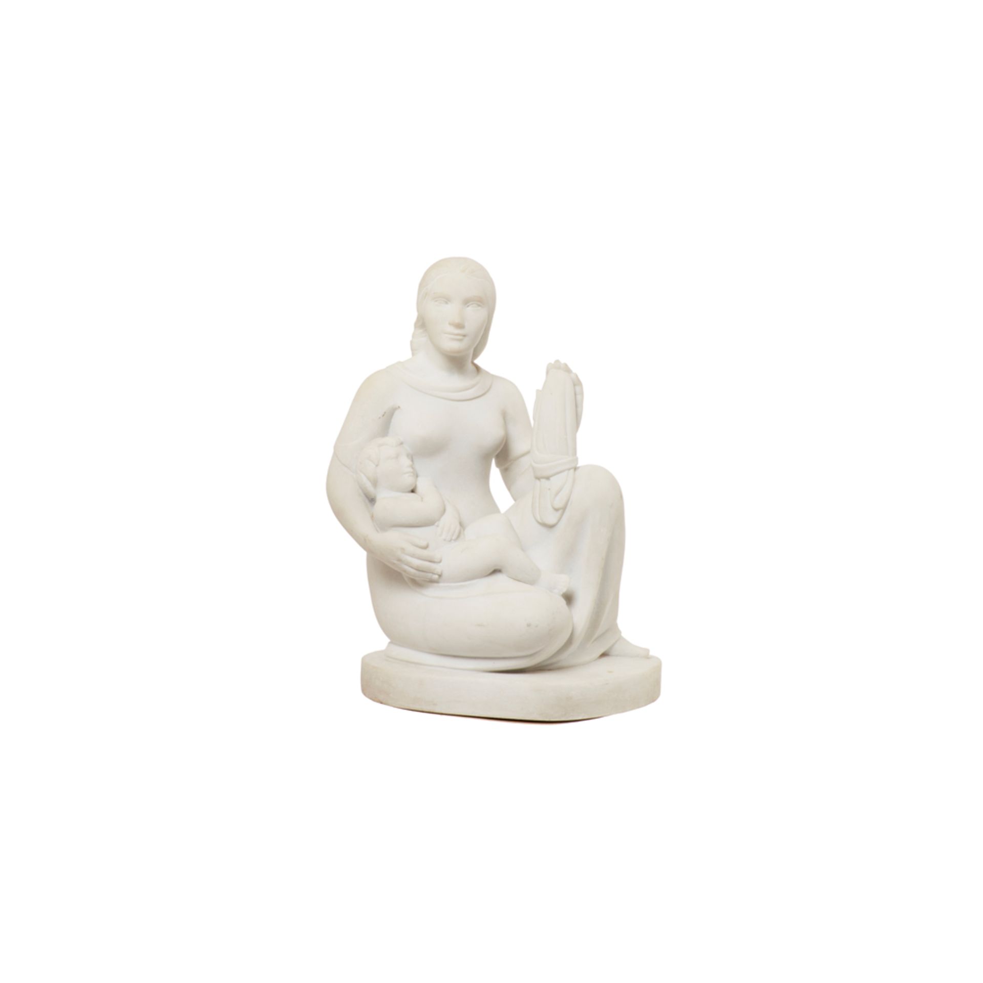 Fernando Bernad. Maternidad. Escultura en mármol.