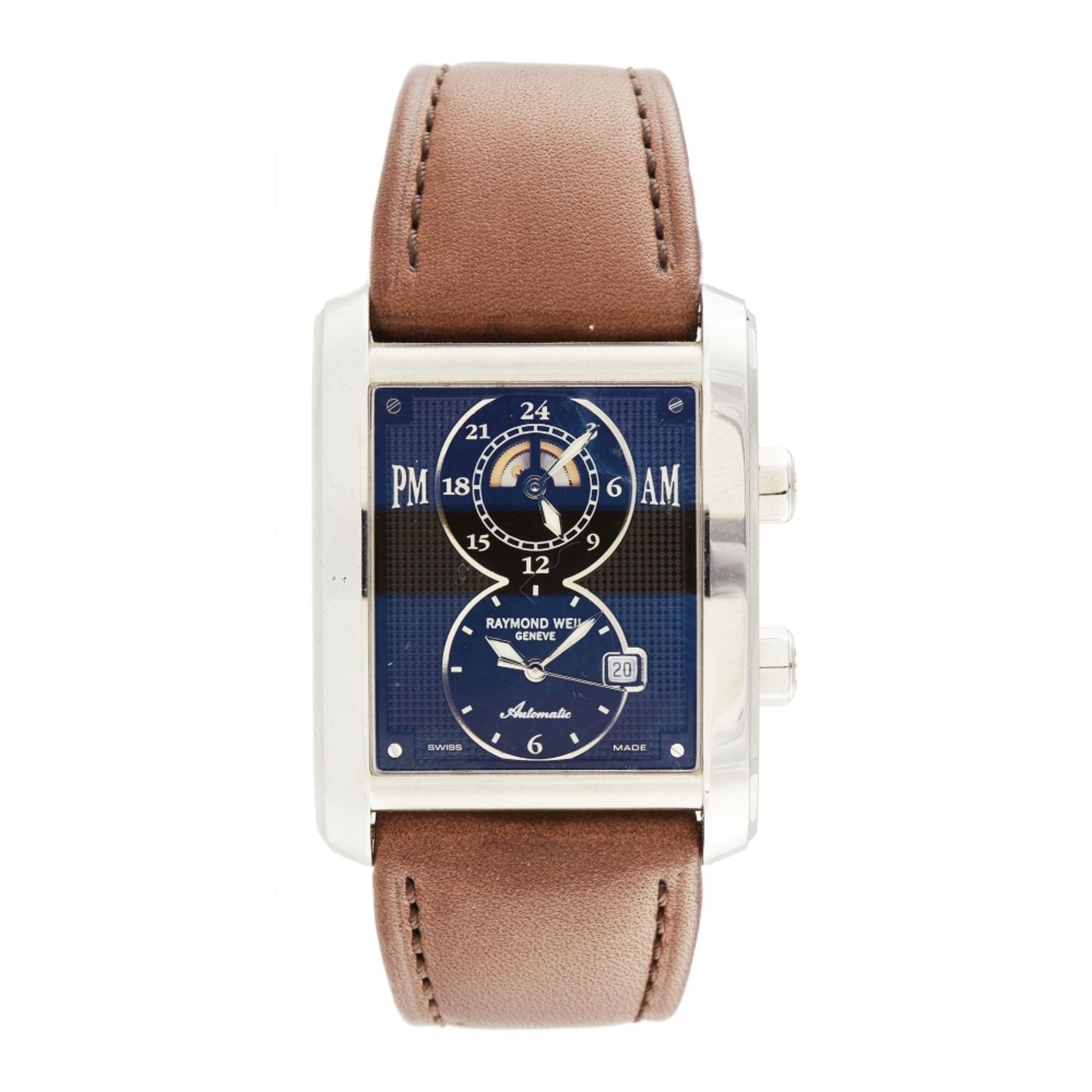 Reloj Raymond Weil "Don Giovanni" para caballero en acero y correa de piel. Mecanismo automático.