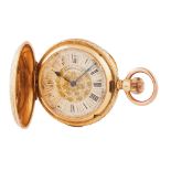 Reloj de bolsillo saboneta F. Bachschmid en oro, fles. del s.XIX.