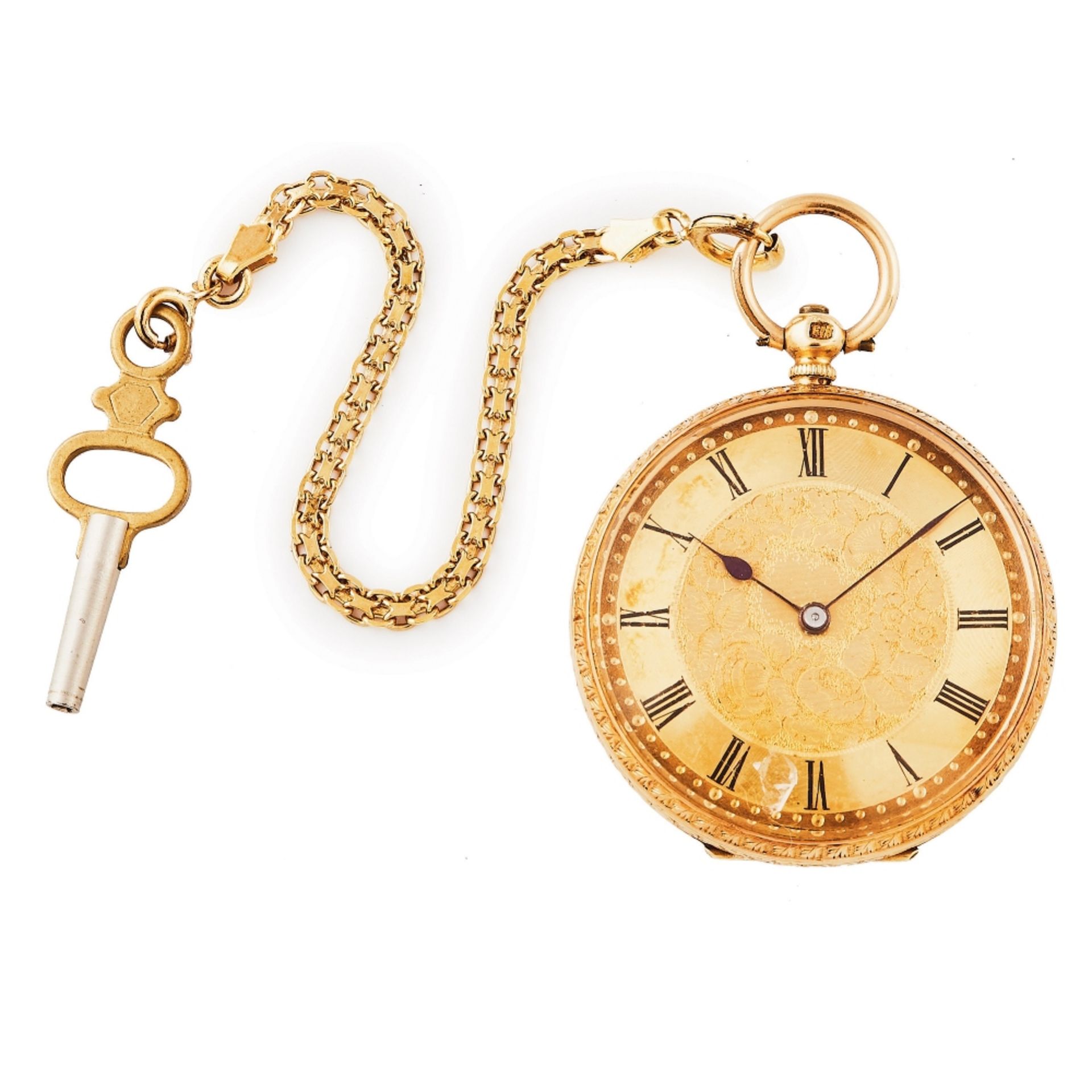 Reloj de bolsillo lepine en oro, c.1900.