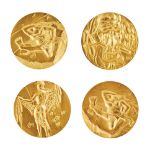 Las Cuatro Estaciones. Colección de cuatro medallas en oro 24K, diseños de Salvador Dalí, 1978.