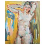 Teresa Llàcer. Desnudo femenino. Óleo sobre tela.