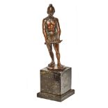 Escuela europea, s.XX. Gladiador. Escultura en bronce.