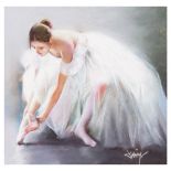 Domingo Álvarez. Bailarina. Pastel sobre papel.