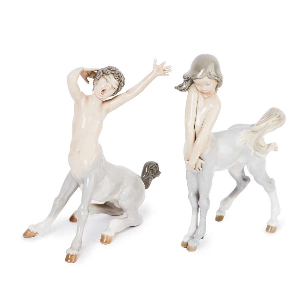 Pareja de figuras en porcelana española de Lladró, 1969-1989.