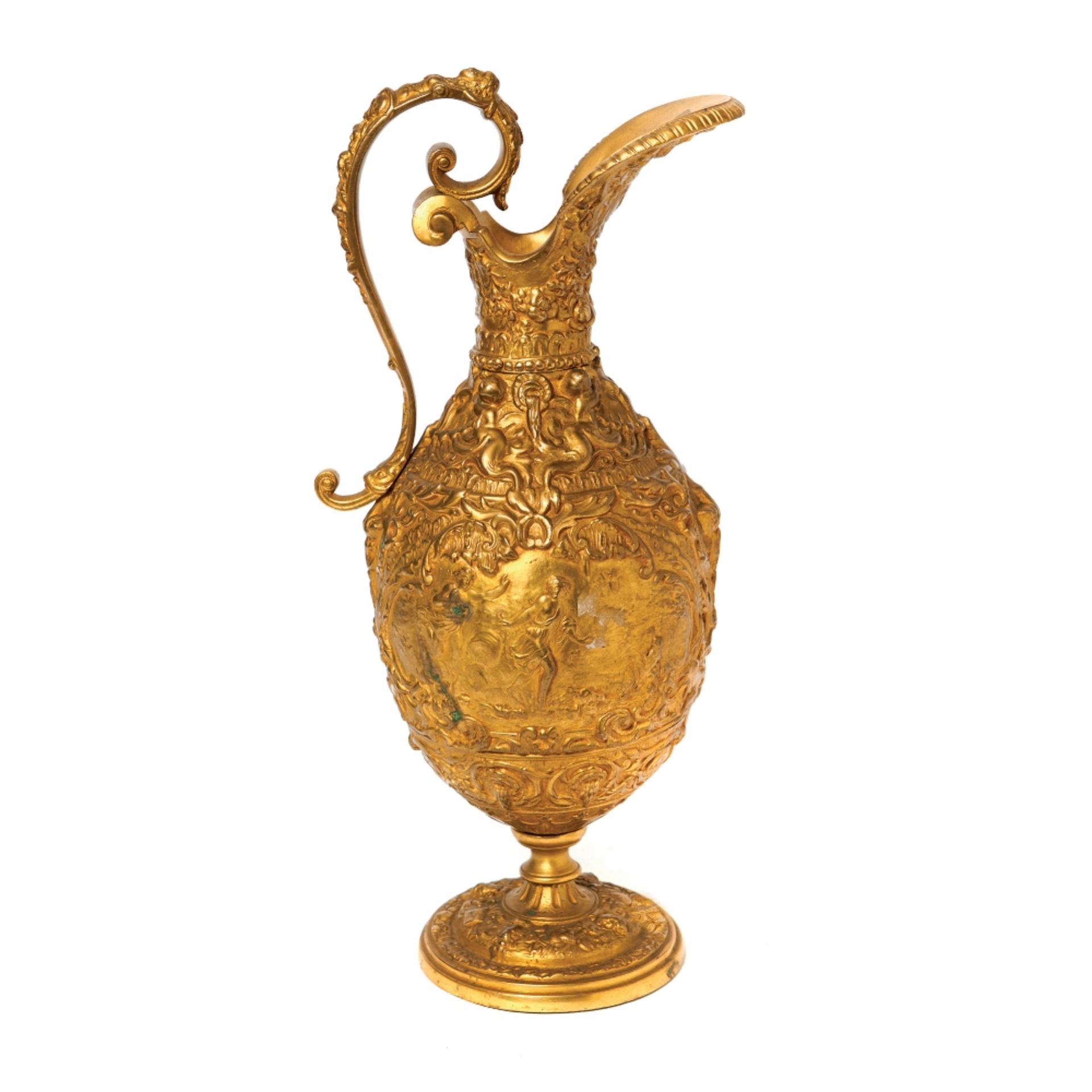 Jarra estilo Renacimiento en bronce, fles. del s.XIX.