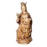 Escuela catalana, fles. del s.XIII-ppios. del s.XIV. Virgen con Niño. Escultura en madera tallada.
