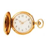 Reloj de colgar saboneta en oro, c.1900.