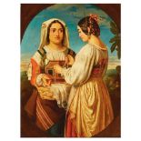 Ferdinand-Frans Van Beerlere. Mujeres italianas. Óleo sobre tabla.