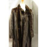 Ladies dark mink full length fur coat, labelled Soleta Furs, New York