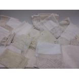 Large quantity of miscellaneous lace, crochet and other table linen