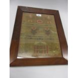 William IV needlepoint pictorial sampler, signed Margaret Anderson, 1830, 13.5ins x 10ins in a