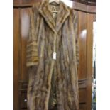 Ladies three quarter length mid brown mink fur coat