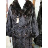 Quantity of ladies handbags, shoes, a fur coat and a faux fur stole