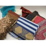 Quantity of ladies scarves and other textiles