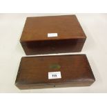 19th Century mahogany cased surgeons ' sawbone ' set (incomplete), together with another similar