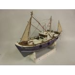 Wooden scale model of the trawler ' Marina '