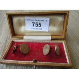 Pair of 9ct gold cufflinks 6g