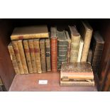 Quantity of various 19th Century leather bound volumes, including five volumes ' Tales of the Castle