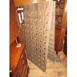 Large French folding wooden wine bottle rack