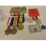 World War I three medal group to SR - 10876 Private H. Webb, East Kent Regiment, together with an