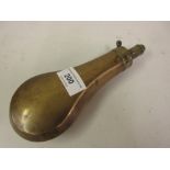 19th Century brass and copper shot flask