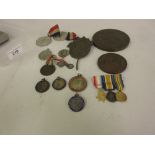 Small quantity of miscellaneous commemorative and sporting medallions etc