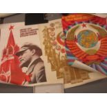 Collection of various Russian screen print and photographic posters There are eleven posters in this