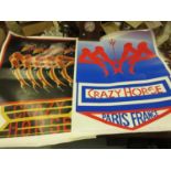 Two unframed posters, ' Crazy Horse, Paris ', copyright Artco 1990, together with three unframed