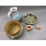 Two items of Meira Studio Pottery, each in the form of a box and cover, together with a Studio