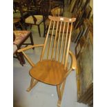 Ercol pale beech and elm rocking chair