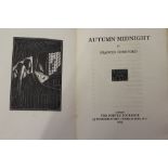 Frances Cornford, a pamphlet volume ' Autumn Midnight ', published by the Poetry Bookshop, London,