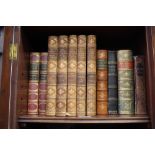 Five volumes ' The Russo Japanese War ' leather bound, two leather bound volumes ' Vanity Fair ' and