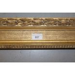 Gilded oak and composition picture frame, aperture size 24ins x 20ins Exact measurements of the