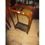 19th Century mahogany two division stick stand