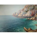 Guido Odierna, signed oil on canvas, coastal view, inscribed verso ' Capri ', 19.5ins x 26.5ins