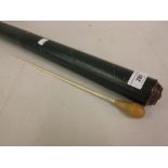 Conductor's baton in a leather mounted cylindrical case