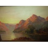 F.E. Jamieson, pair of signed oils on canvas, loch scenes, ' Loch Goil, Argyleshire ' and a