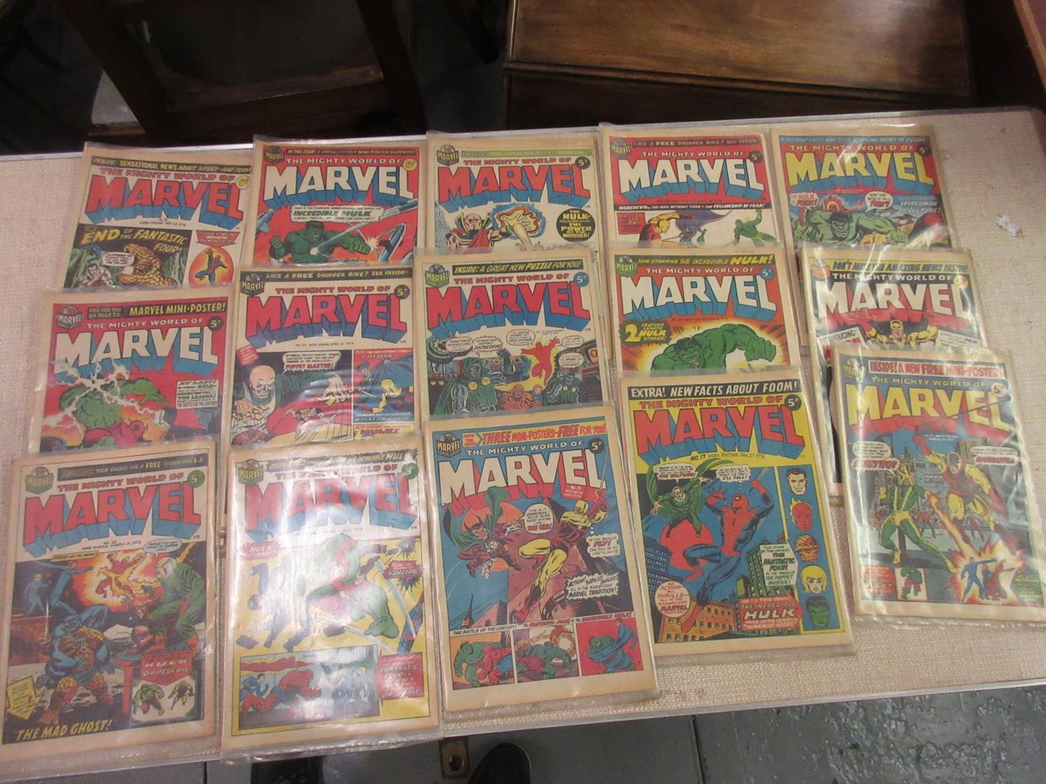 Collection of U.K. issue Marvel comics including No. 3, 1972, together with three 1973 Avengers