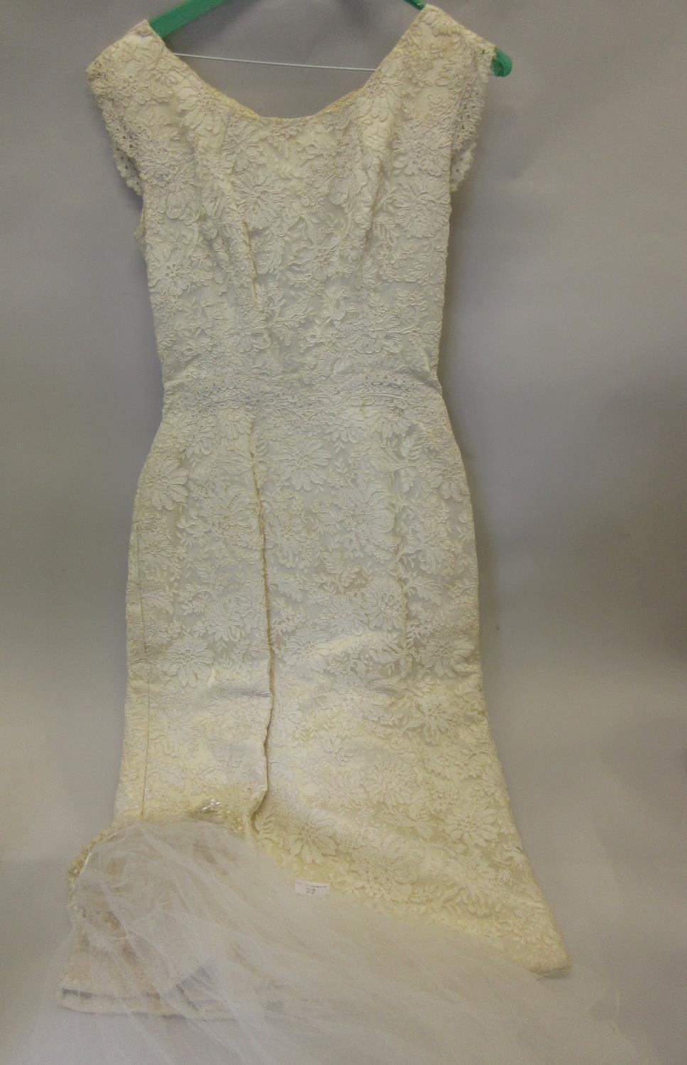1920's Wedding dress with veil and headdress