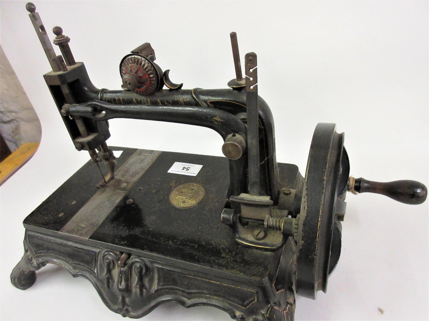 Early hand operated sewing machine by the Atlas Sewing Machine Company, London - Image 3 of 3